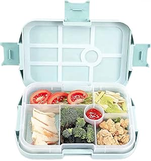 Lunch Box Kids with Compartments,Bento lunch Box for Kids,Lunchbox with Compartments for Children Adult Work School, Suitable For Microwave (Blue)