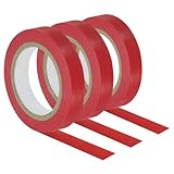 PATIKIL 32.8Ft Grip Finishing Tape, 3 Pack PVC Racquet Finishing Tapes Racket Accessories Sticky Seal for Tennis Badminton, Red