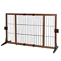 lionto Cancelletto Cani Barriera Protettiva Cani Barriera Safety Animali Barriera Cani, Altezza 70 cm Marrone/Nero