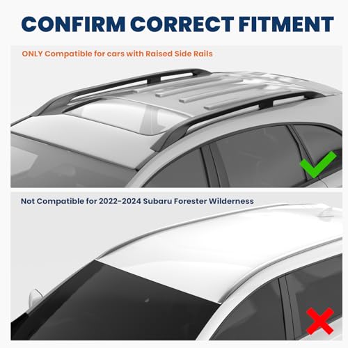 KUIPERAUTO 165lbs Aluminum Roof Rack Cross Bars Compatible for 2014-2024 Subaru Forester Rooftop Luggage Carrier Rack for Bike Canoe Kayak Cargo Box by KUIPERAUTO - Image 2