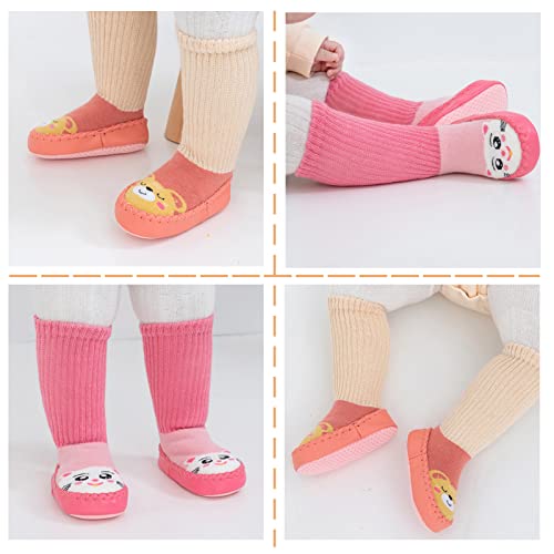 Seaur Non Slip Socks Shoes For Toddlers Anti Slip Slipper Socks Sock Walking Shoes Baby Boy Breathable Cotton Outdoor Animal Shoes Socks 12-18 Months #TOP5