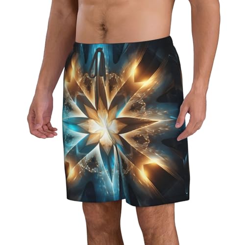 Planet Pattern Print Mens Casual Shorts Drawstring Summer Beach Stretch Shorts Novelty Swimtrunks2