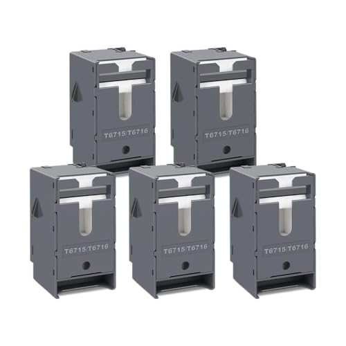 Boîte d'entretien T6715 T6716 pour imprimantes Workforce Pro WF-4820 et WF-3820 (Lot de 5)
