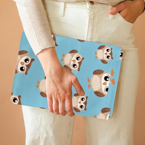 Funda para portátil de 35 x 25,9 cm con diseño de búho azul y protección acolchada antiprocesos 6