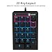 (Blue switches) USB Numeric Keypad,SADES Mechanical USB Wired Numeric Keypad 22 Key Numpad with LED Backlit- Black