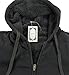 unbowirtu Men's Zip Up Hoodie Heavyweight Winter Jacket Essential Fleece Sherpa Lined Warm Sweatshirt Fashion Drawstring Coat Black Large