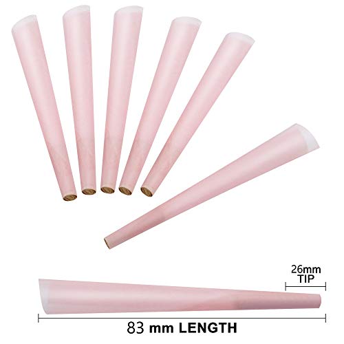 Ornate Ocean Pre Rolled Cones Pink 100 Pack | Unique Design Pink Pre-Rolled Cones With Tips Organic Rolling Papers | Gold Metal Mini Accessory (100 Pack) #TOP2