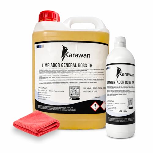 Limpiador General Bss TR Multiusos, Líquido, 5L, con Pulverizador y Bayetilla de Microfibra, Perfumado, sin Colorantes (5L + 1L Con Pulverizador y Bayetilla)