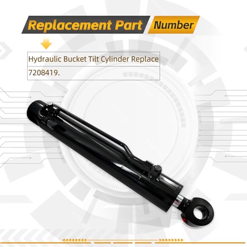 Image of Hydraulic Bucket Tilt Cylinder 7208419 Compatible with Bobcat All-Wheel Steer Loader: A300;Skid Steer Loaders: S220, S250, S300, S330;Track Loaders: T250, T300, T320