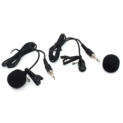 Zramo Metal 3.5Mm Mono Screw Hands-Free Lavalier Microphone W/Outside Screw Connector For Sennheiser Wireless Transmitter- Noise Cancelling Condenser Mic, Clear Voice (2X Lapel Microphone) #TOP2