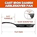 Commercial CHEF Danish Aebleskiver Pan, Pre-Seasoned Cast Iron, Seven Sections For Mini Puffs and Pancake Balls, Works on All Cooktops Including Induction, Outdoor Cookware for Grills, CHCI4105