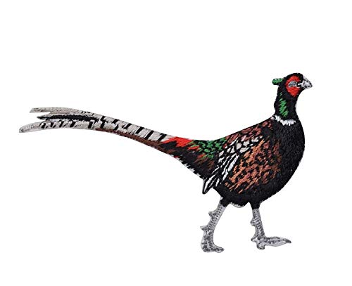 Ring Necked Pheasant - Walking Right - Embroidered Iron on Patch