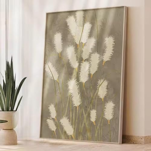 Peinture sur toile fleur 60x80 cm pour un salon moderne et chaleureux