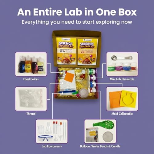 Image of Physics Wallah Science Explorer Kit for Kids 8+, 150+ STEM Experiments with Step-by-Step Manual, DIY Science Projects, Educational Learning Toy, Hands-On Activities, Birthday Gift for Boys & Girls