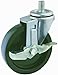 Jacob Holtz 5CP-GD-808321-1030-TB General Duty Swivel Threaded Stem Caster 5" Polypropylene Wheel Tread Brake (Set of 2)