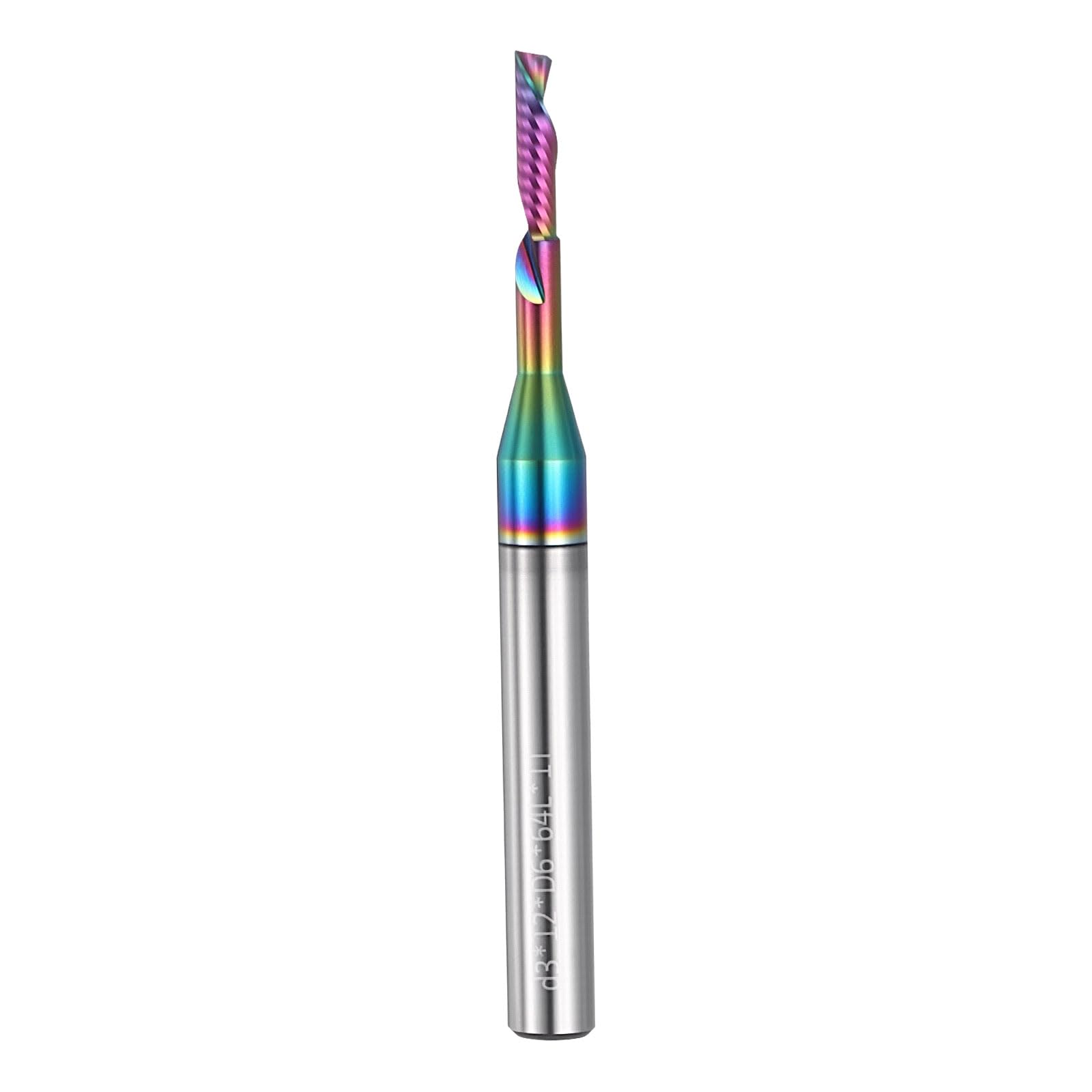 PATIKIL Broca de enrutador en espiral de vástago de 6 mm, diámetro de corte de 3 mm, profundidad de corte de 12 mm, cortador de carburo de tungsteno de una sola flauta para corte de carpintería