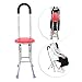 Asiento plegable para bastón, acero inoxidable, cuatro patas, muleta, taburete, bastón antideslizante, bastón, silla para personas mayores, capacidad de 220.5 lb