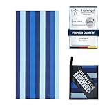 Startseite 200 x 90 cm Microfibre Towel - Large Size Quick Drying Microfibre Beach Towels for adults, Sand-Free, Absorbentextra large Beach Towels for adults - Includes Storage Bag (Blue Stripe)