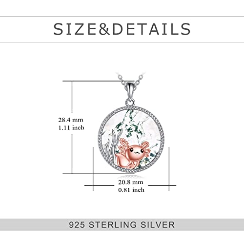 TIGER RIDER Heart Necklace for Women 925 Sterling Silver Axolotl/Cat/Bear Jewelry Gifts4