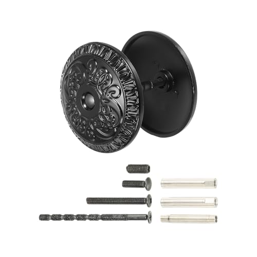 PATIKIL Door Hole Cover Plate 2 Inch Zinc Alloy Vintage Round Deadbolt Knob Hole Repair Cover Fits Doors 1-3/16