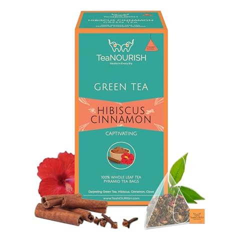 TeaNOURISH Hibiscus Cinnamon Green Tea Bags Cover