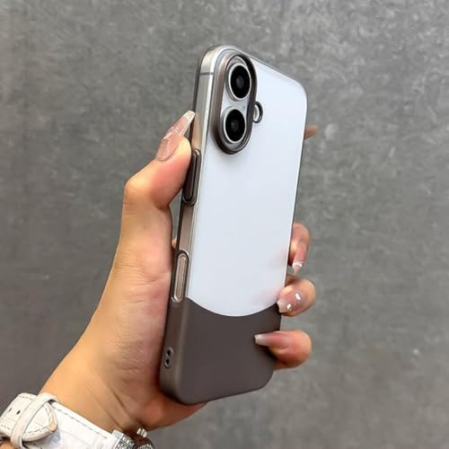 Coque iPhone 15 rigide transparente polycarbonate gris antichoc