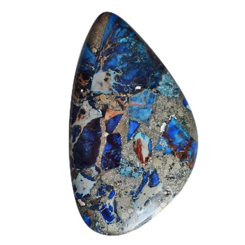 Cabochon azurite naturelle : pierre de soin 50x28mm pour création et lithothérapie