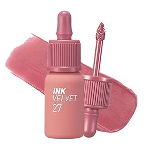 Ink the Velvet Lip Tint | High Pigment Color, Longwear, Weightless, Not Animal Tested, Gluten-Free, Paraben-Free (027 Strawberry Nude)