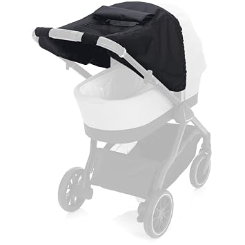 Stroller Sun Cover Anti-UV 50+ Universal Fit Baby Strollers Shad for Sun Protection with Viewing Window Waterproof SunshadeDark Grey