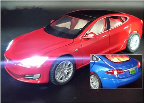 Image of Exclusive 1:32 Diecast Model Alloy Teslaa-S Alloy Metal Pull Back with 6 Openable Doors & Sound Light Auto Toy car for Kids Best Gift for Kids Boys(Colors as Per Stock)