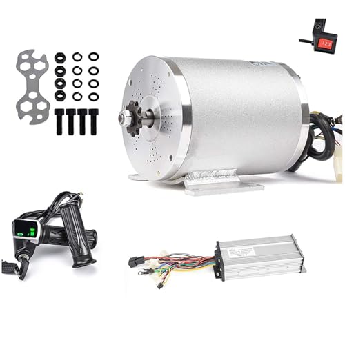 48V 1000W Brushless DC Motor Kit – 3750RPM, Includes Controller & Twist Handle, Compatible with Electric Scooters & Vehicles(36V-1000W)