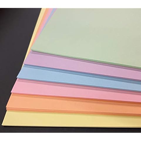 DJP Pastel Card Pack A4 160gsm Mixed Pastel Card 60 Sheets 6 Shades A4 Printer Photocopier Coloured Card Sheets Cover