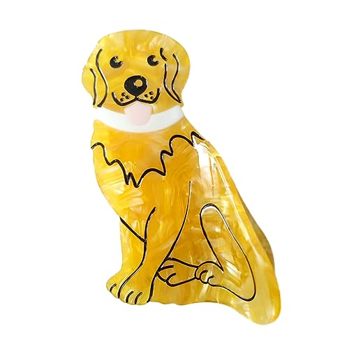Pince à cheveux Golden Retriever en acétate haut de gamme