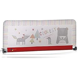 Protector Cama Jane Jané - Barrera de seguridad para cama (130 x 55 cm.) estampado rayas multicolor/rojo