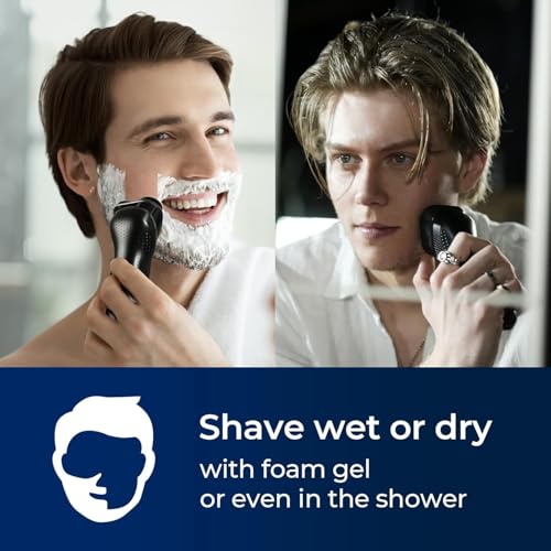 Image of rategist ๐-๐ข๐ง-๐ Electric Razor for Men: IPX7 Waterproof Electric Shavers for Men - Adjustable One Touch Acceleration, Professional Results at Home - 4D Floating Blades, Travel Grooming Kit