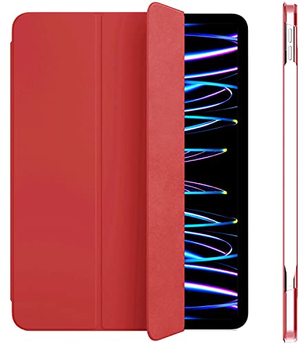 Samsor Apple iPad Pro 11 Inch Case 2022/2021/2020/2018 | Premium PU Leather Smart Case with Auto Wake/Sleep Feature | iPad Pro Case 11 inch Protective Stand Cover (Red)