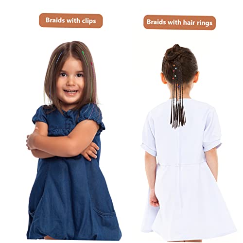 minkissy 3 Conjuntos De Tranças Infantis Extensões De Cabelo Longo Trançado Rabo De Cavalo Trançado
