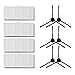 Produktbild GYing Für Ultenic T10 6 Seitenbürste & 4 Hepa-Filter + 4 Schaumstofffilter Zubehör-Set für T10 Roboterstaubsauger Ersatzteil