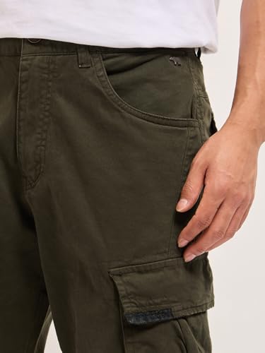 Image of Men's Navy Slim Fit Casual Cargo