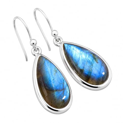 Boucles d'oreilles argent 925 sterling de style goutte d'eau, finition miroir haut de gamme