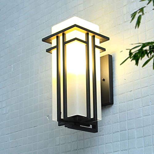 Éclairage extérieur étanche E27 avec diffuseur en verre carré
