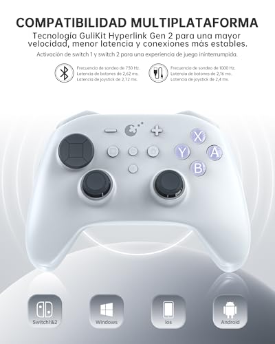 Image of GuliKit TT MAX Wireless Controller (Gray)-720 TMR Joystick, 950mAh