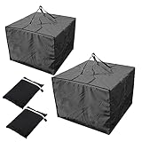 Opaltool 2PC Outdoor Möbel Kissen Aufbewahrungstasche 210D Oxford wasserdichte Schutz Aufbewahrungstasche 81x81x61cm