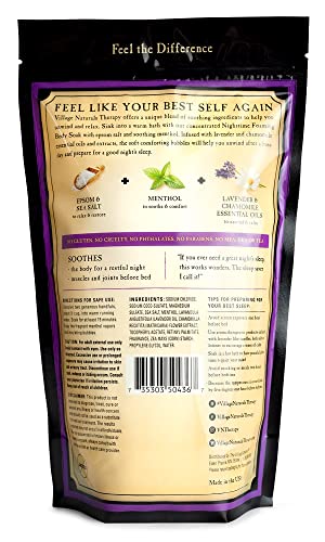 Village Naturals Therapy, Foaming Epsom Soak, Aches And Pains Nighttime Relief, 36 Oz, Pack Of 3 #TOP1