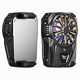 CHIKYTECH Phone Cooler with Temperature Display, 2.9-3.5 Inch Apple/Android Mobile Phones, 1200mAh Battery, LED Light, Plastic