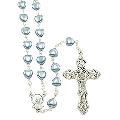 Blue Glass Heart Beads