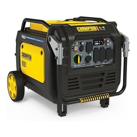 Champion Power Equipment 8500-Watt Electric Start Dual Fuel Home Backup Portable Inverter Generator with Quiet Technology and CO Shield Cover
