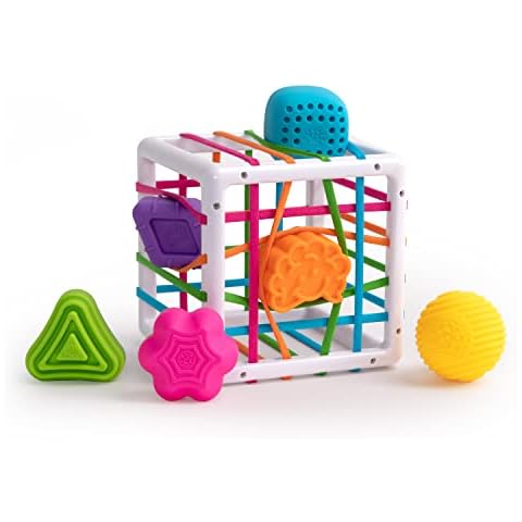 Fat Brain Toys F251 Fat Brain InnyBin, Kids Preschool, Shape Sorter, Sorting Building Sets, Early Development Toy for Babies Aged 18 Months and Older, Multicoloured Cover