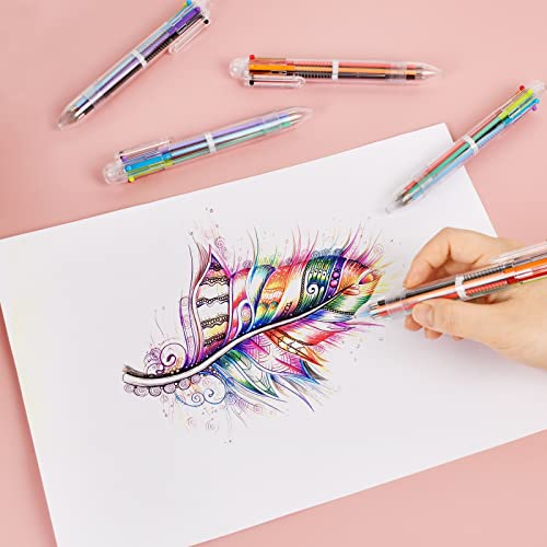 Umikk 20 Pack 0.5Mm 6-In-1 Multicolor Ballpoint Pen 6 Colors Retractable Ballpoint Pens thumb #5