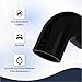 Endure 90 Degree Elbow Coupler Silicone Hose 4-Ply, 2.5-Inch(63mm), Couplers for High Performance Vehicles, Intake Piping, Length(102mm), Thickness (5mm), Automotive Silicone Hose - Black
